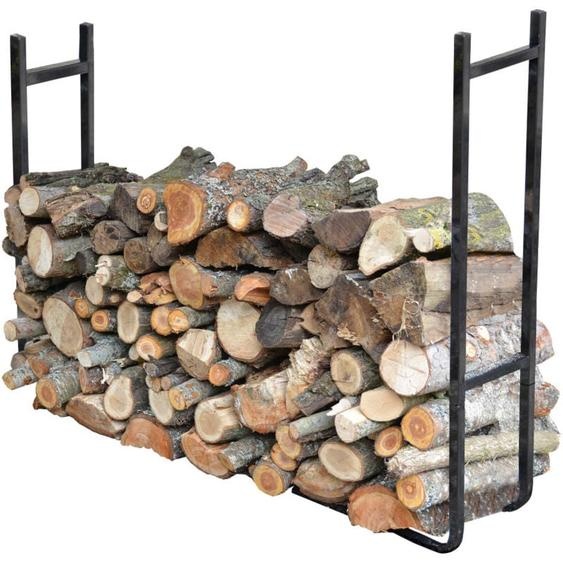 Range bûches XXL extensible - Range bois grande hauteur grosse capacité - Hauteur 1.5 m - Acier revêtement époxy