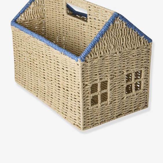 Range-revues maison en corde de papier rose rice bleu