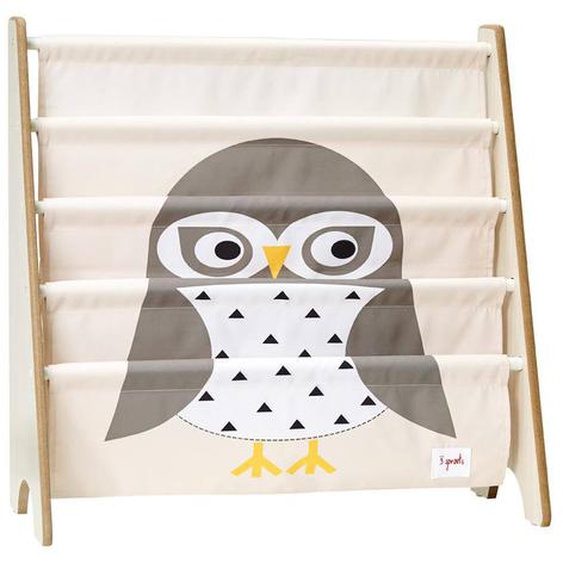 Rangement Livres Chouette Gris