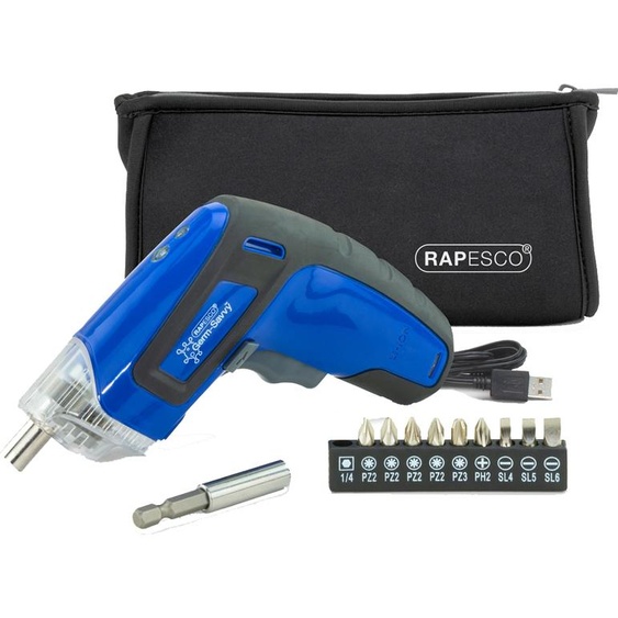 RAPESCO Visseuse sans fil 3,6 V antibactérienne bleue