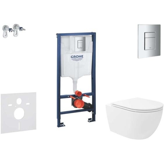 Rapid sl - Set de bâti-support, cuvette Oudee Vortex et abattant softclose, plaque de déclenchement Skate Cosmopolitan, chrome SANI11BA3109 - Grohe