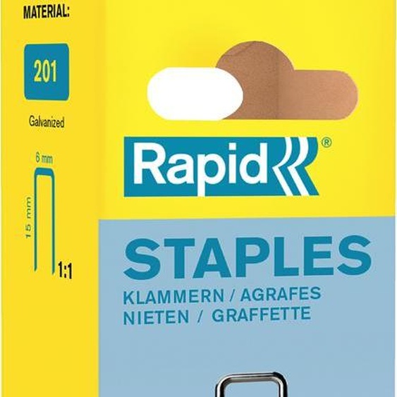 Rapid Tools 40109528 Agrafes à dos étroit Rapid, type 606, 15 mm, petit paquet