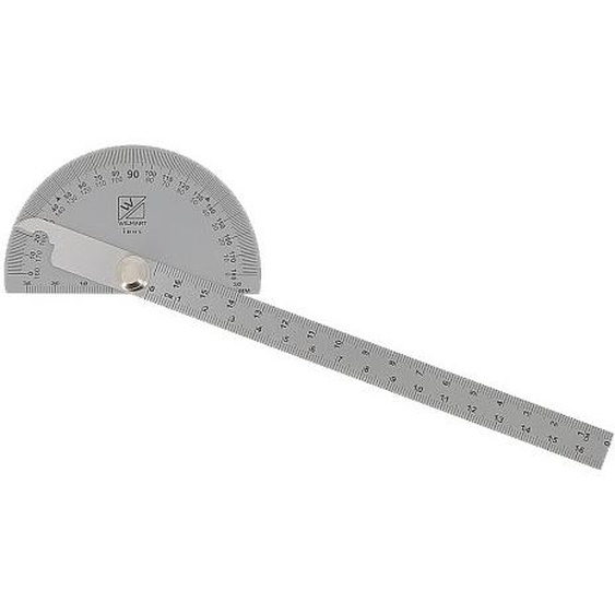 Rapporteur dangle inox 170 mm avec règle graduée WILMART 178900