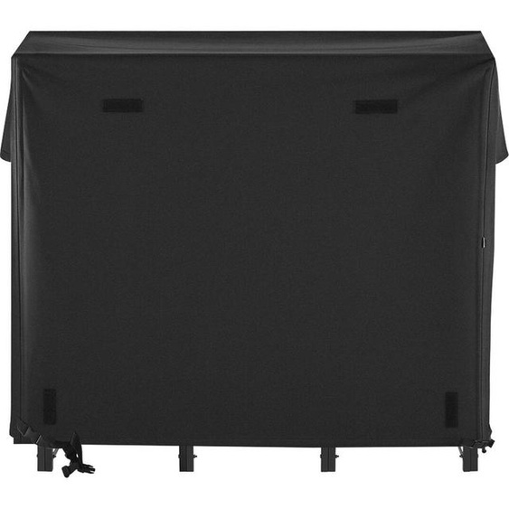 Râtelier à bois avec housse imperméable, support à bois dextérieur de 1,22 m, support à bûches métallique pouvant contenir 1/4 de corde, capacité maximale de 181 kg, entièrement recouvert, râtelier à bois avec revêtement en poudre pour terrasse de