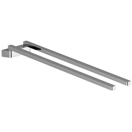 Ravak - 10° Porte-serviette fixation murale avec 2 bras pivotants 42cm, Métal, Chrome (X07P328)