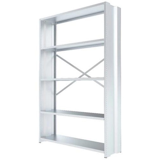 Rayonnage archive de bureau Smart - H.200 x L.100 cm - Elément Départ - Gris clair