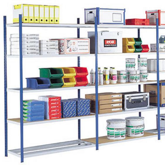 Rayonnage industriel Multi Rack - Polyvalent - H. 200 x L. 100 x P. 40 cm - Elément Suivant - Gris