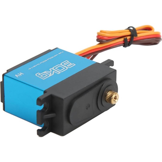 RC 30KG Servo 30KG Aluminium Alloy Metal Gears Quick Response Waterproof RC Steering Engine with 25T Metal Servo Arm
