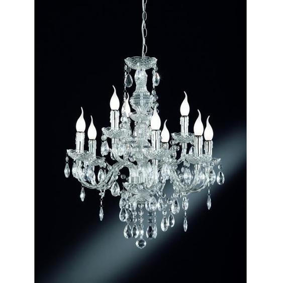 Reality|Trio Lustre classique, 9 flammes, acrylique, Ø=61cm, transparent