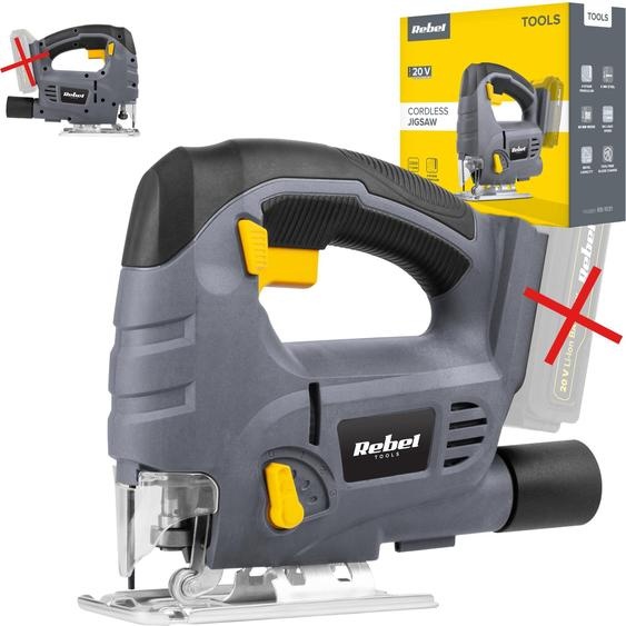 Rebel Tools Scie sauteuse sans fil Haute qualité, précise & confortable, avec angle de coupe réglable à 45