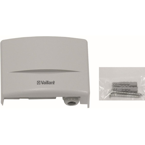 Récepteur dhorloge radio Vaillant 009535 85x105x40 mm, avec capteur extérieur intégré, gris