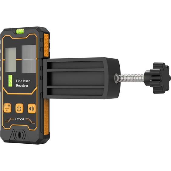 Récepteur laser pour niveau laser 50m/164ft avec double bulles horizontales Laser vert et détecteur de faisceau rouge Accessoires pour niveau extérieur pour lasers à ligne pulsée