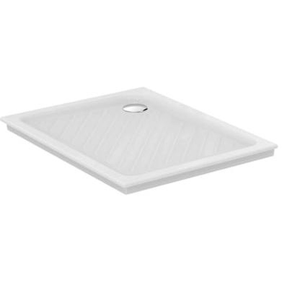 Receveur antidérapant 80 x 80 Ulysse à encastrer ceramique carré blanc