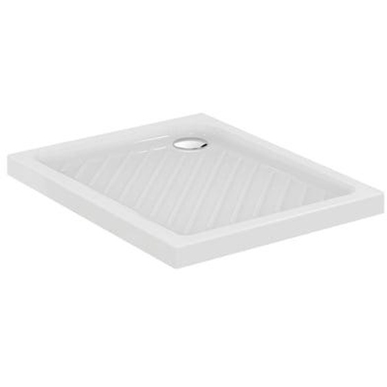 Receveur antidérapant 80 x 80 Ulysse à poser ceramique carré blanc