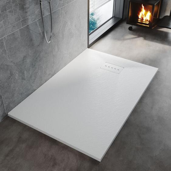 Smc Receveur de douche 30mm Rectangulaire aspect pierre 1200x900x30mm - Sonni