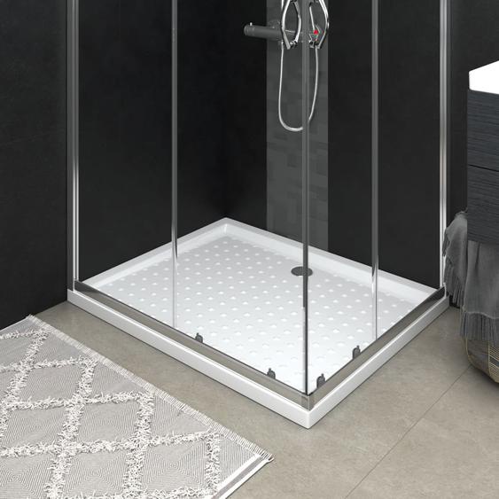 Receveur de douche avec picots Blanc 80x100x4 cm ABS