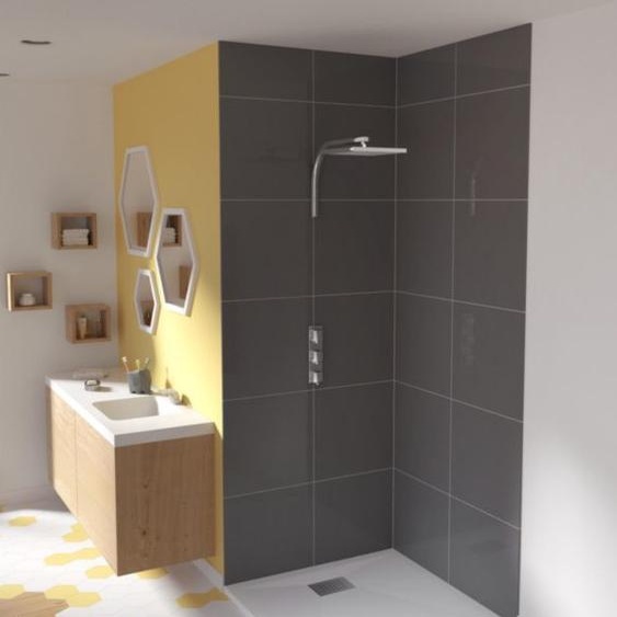 Receveur de douche KINESURF carré 80x80 cm blanc antidérapant KINEDO RD1100AD