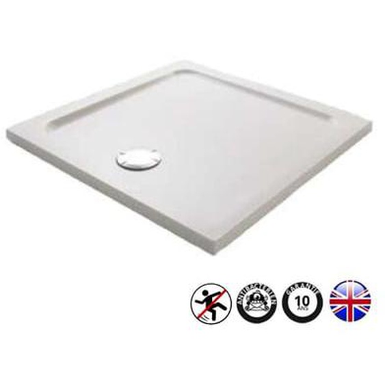 Receveur douche antidérapant Flight carré extra-plat 90 x 90