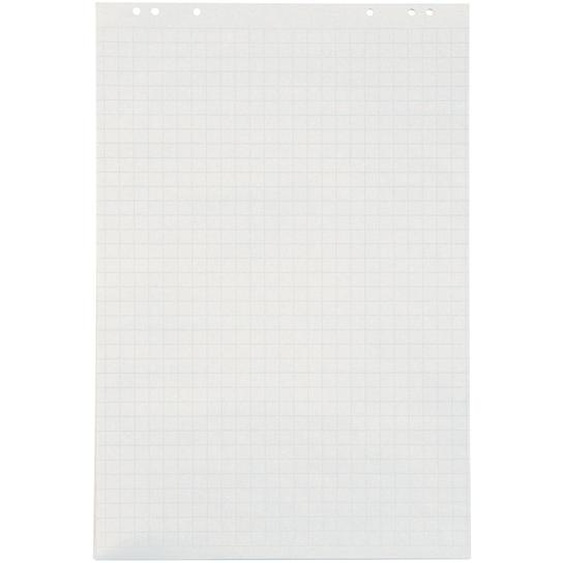 Recharge chevalet papier recyclé blanc quadrillé 60g - L.65 x H.100 cm - Bloc 48 feuilles - Lot de 5