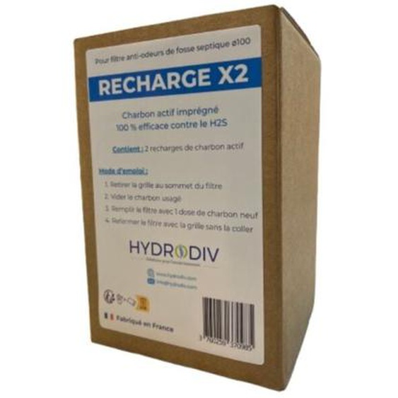 Recharge filtre anti-odeurs fosse septique au charbon actif