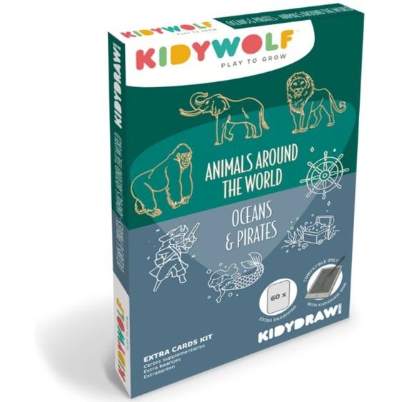 Recharge Kidydraw Mini 60 Cartes Animaux Et Océans & Pirates Bleu - Animaux Autour Du Monde