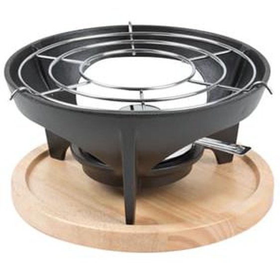 Réchaud mite en fonte sur socle pour fondue