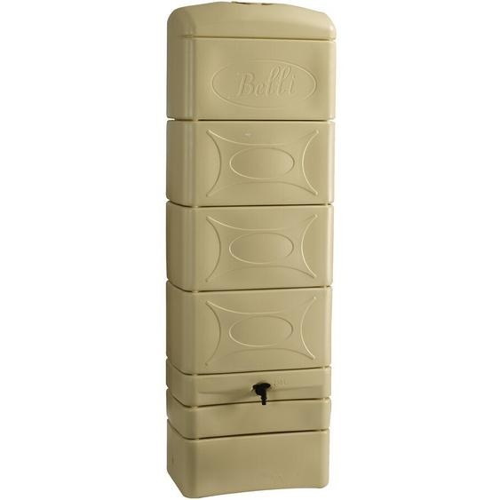 Récupérateur deau de pluie mural 300 l avec kit de raccordement à la gouttière Malang - Beige