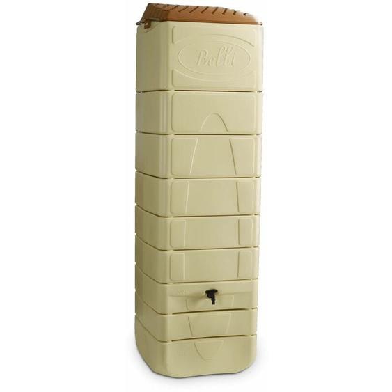 Récupérateur deau mural Naussac 650L Beige avec kit raccord chéneau inclus
