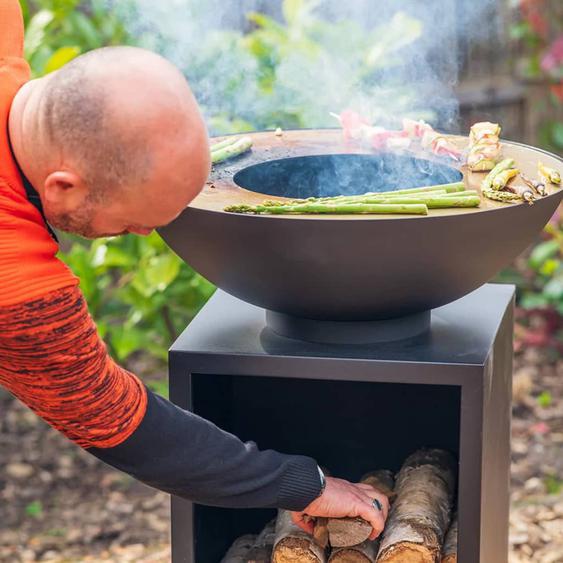 RedFire Cheminée de jardin et barbecue ONYX classique 60 cm et housse