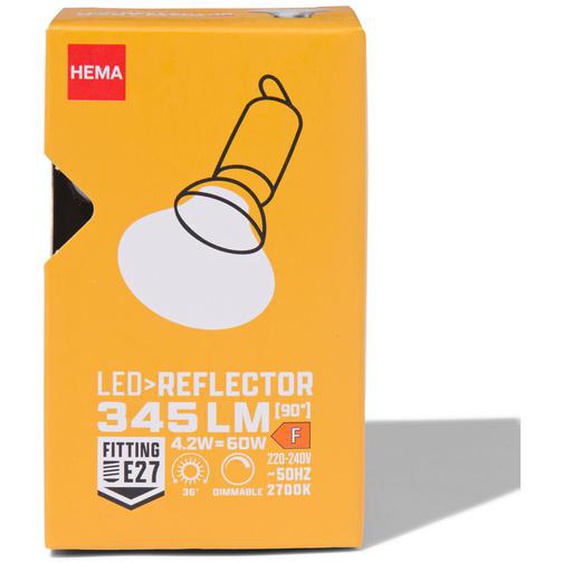 Réflecteur Led Clear E27 4,2W 345lm Dim