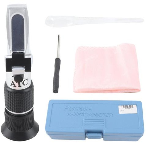 réfractomètre manuel 3 en 1 pour le miel - Mesureur dhumidité, Brix & Baume avec ATC - Testeur de miel pour lapiculture, le sirop dérable & la mélasse
