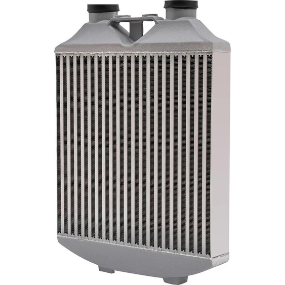 Refroidisseur intermédiaire - Refroidisseur dair de suralimentation turbo - Noyau à double rangée 60 psi - Alliage daluminium - Pour Ibiza Mk4 1.8T, Polo GTI 1.8T, Polo 9N3 - Argent