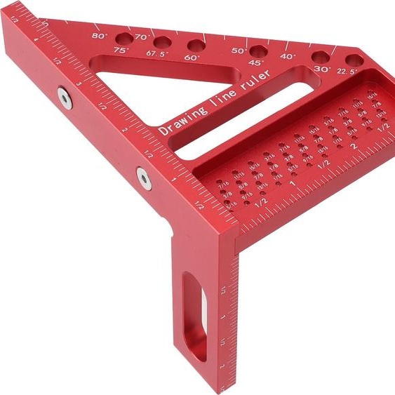 Règle à tracer les trous carrés 45 90 degrés en alliage daluminium Règle de mesure 3D pour lingénierie du travail du bois