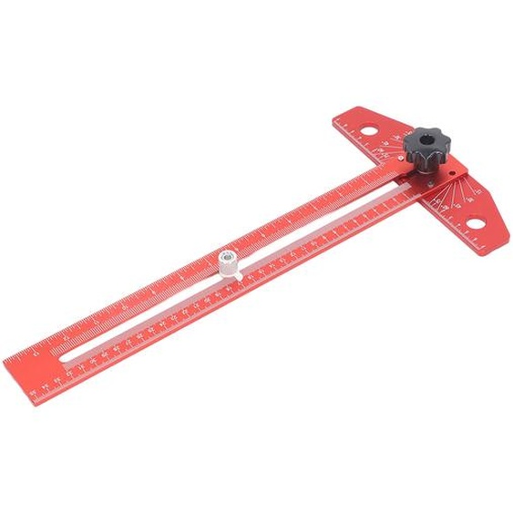 Règle carrée en T,Règle carrée en T pour lartisanat,Règle carrée en T avec rapporteur,Règle carrée en T pour le travail du bois,Règle carrée en T en alliage daluminium,Règle pour le travail du menuisier,Outils de mesure pour lagencement
