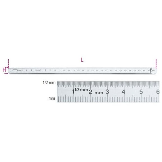 Réglet flexible en acier inoxydable 1000 mm BETA 1682 1000
