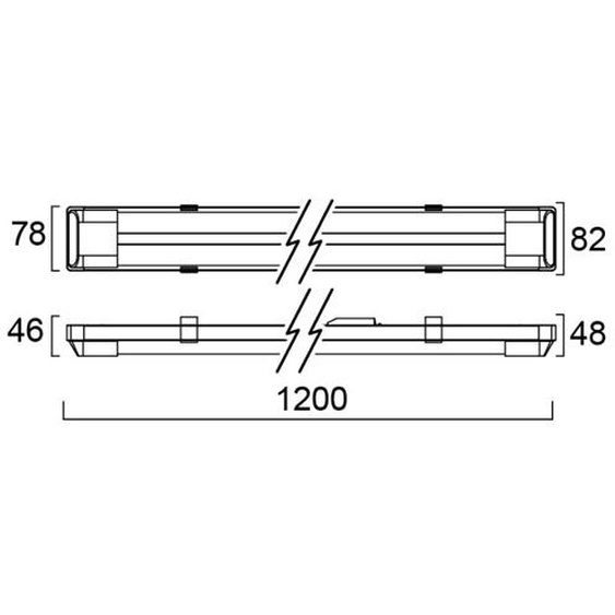 Réglette LED IP20 BATTEN 4000K 30W double L1200mm - SYLVANIA - 0045163