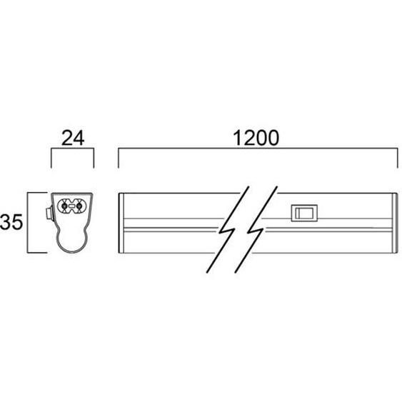 Réglette LED PIPE T5 120° blanc 11,5W 1150Lm - SYLVANIA - 0051364