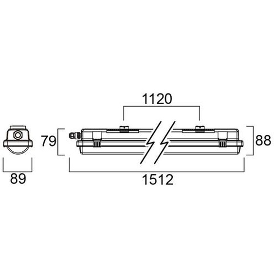 Réglettes étanche RESISTO IP66 840 QC 7600Lm - SYLVANIA - 0010250