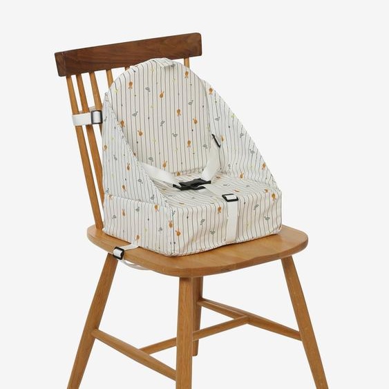 Rehausseur de chaise rayé blanc