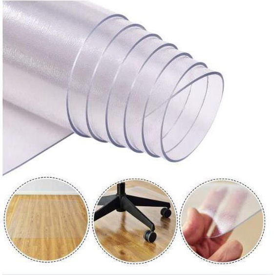 RELAX4LIFE Tapis Protège Sol Transparent en PVC pour Bureau/Maison, Tapis de Chaise Antidérapant et Non – Toxique, 150x120CM