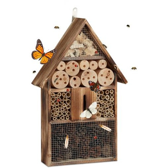 relaxdays 10020721_0 relaxdays Insektenhotel braun 31,0 x 9,5 x 48,0 cm