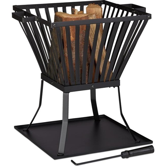 relaxdays 10026548_0 relaxdays Feuerschale XL schwarz