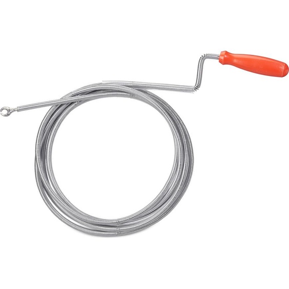 2 furets de débouchage avec griffe, débouchage mécanique, WC, douche, lavabo, acier, 6 mm x 3 m, argent