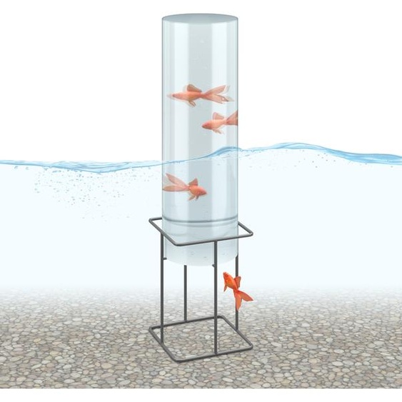 relaxdays Colonne à poissons pour bassin de jardin