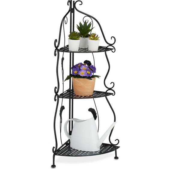 relaxdays Étagère dangle en métal avec 3 étagères