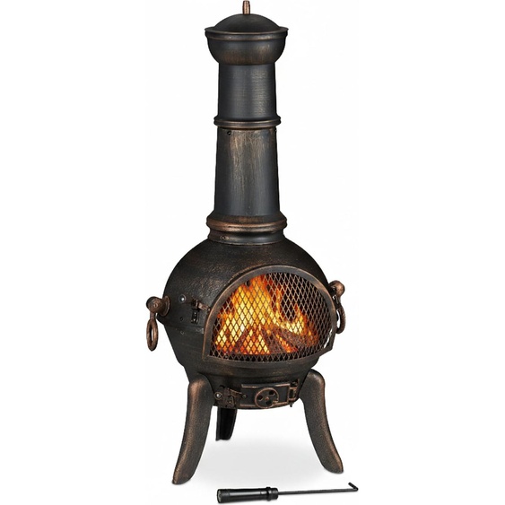 relaxdays Grand poêle de terrasse