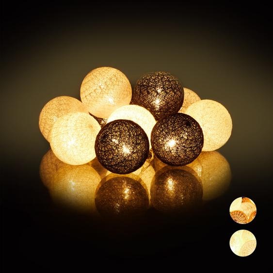 relaxdays Guirlande lumineuse LED avec 10 boules