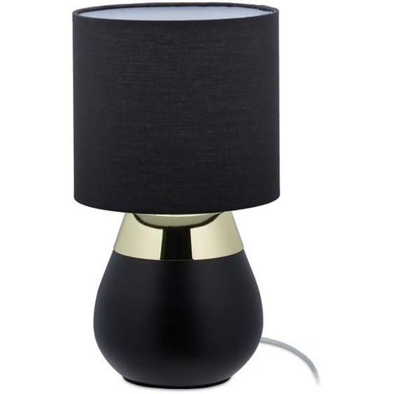 relaxdays Lampe de chevet Touch noire
