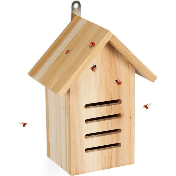 relaxdays Maison de coccinelle en bois