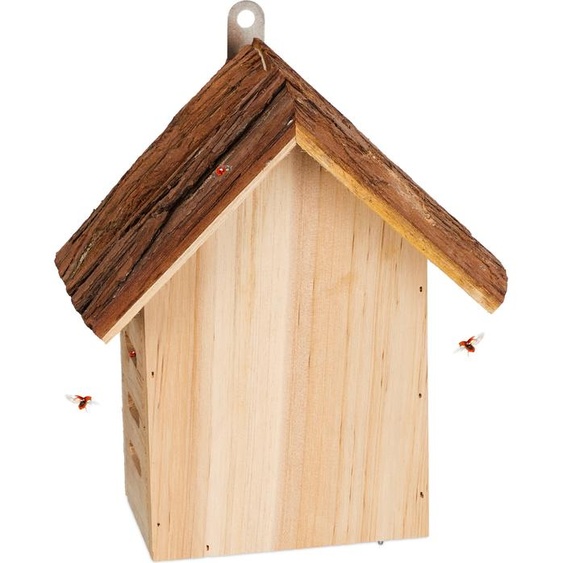 relaxdays Maison de coccinelle en bois